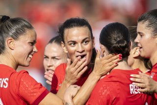 Une équipe de Suisse heureuse KEYSTONE/MICHAEL BUHOLZER